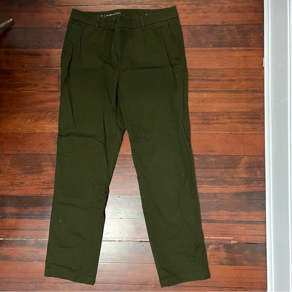 Talbots Pants - Talbots Straight Leg Chino Pants Size 12 Olive Green